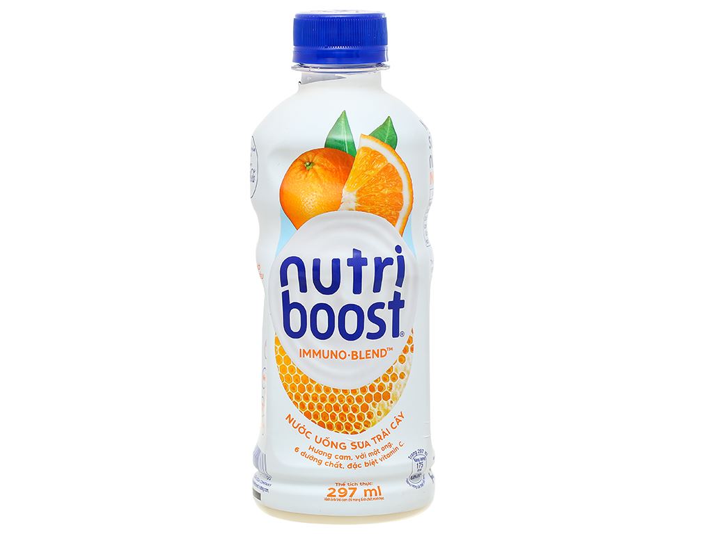 chai sữa trái cây Nutriboost hương cam 297ml