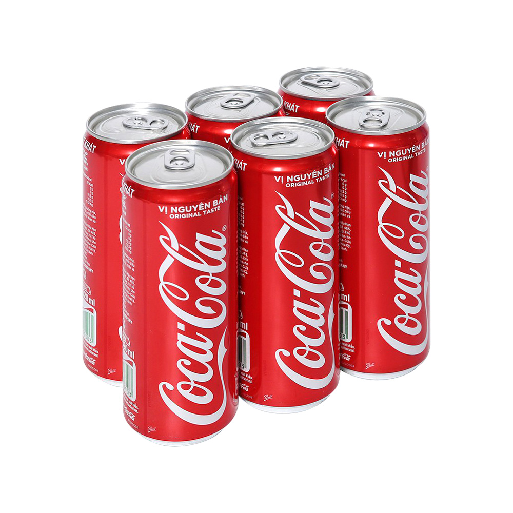 Nước giải khát Coca Cola lốc 6 lon x 320ml