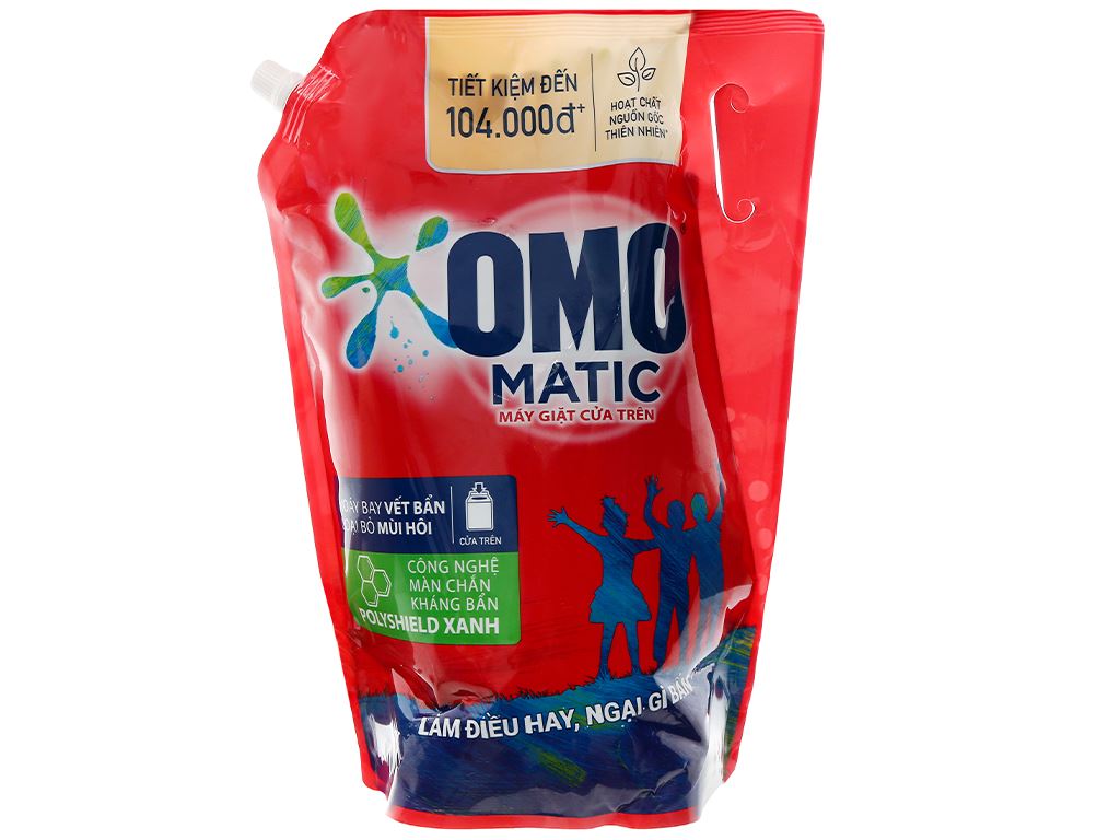 Nước giặt OMO Matic cửa trên giúp quần áo sạch bẩn khử mùi toàn diện túi 3.8 lít
