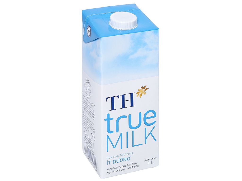 Sữa tươi tiệt trùng ít đường TH true MILK hộp 1 lít