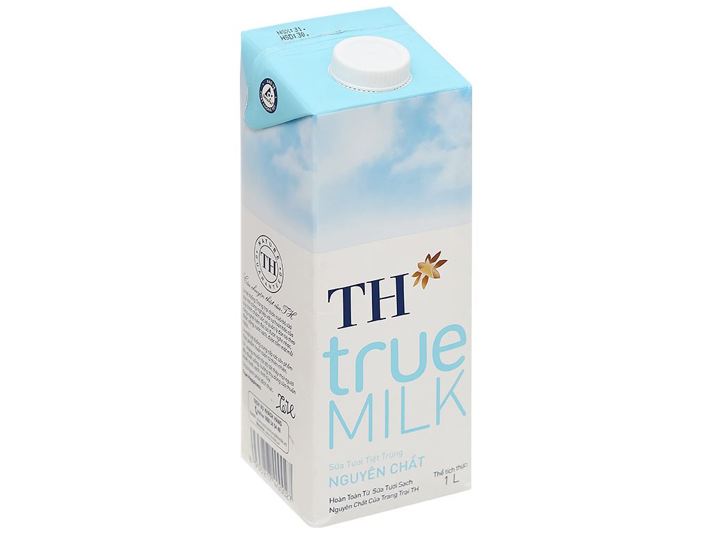 Sữa tươi tiệt trùng không đường TH true MILK hộp 1 lít