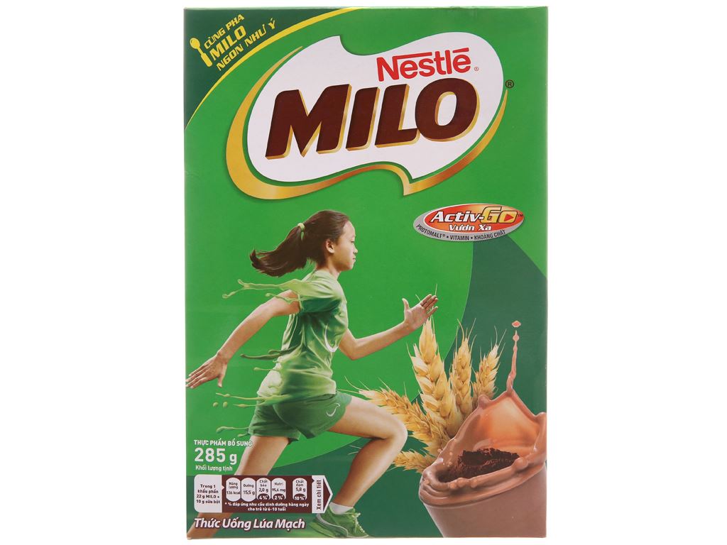 Bột thức uống lúa mạch Milo Active Go hộp 285g