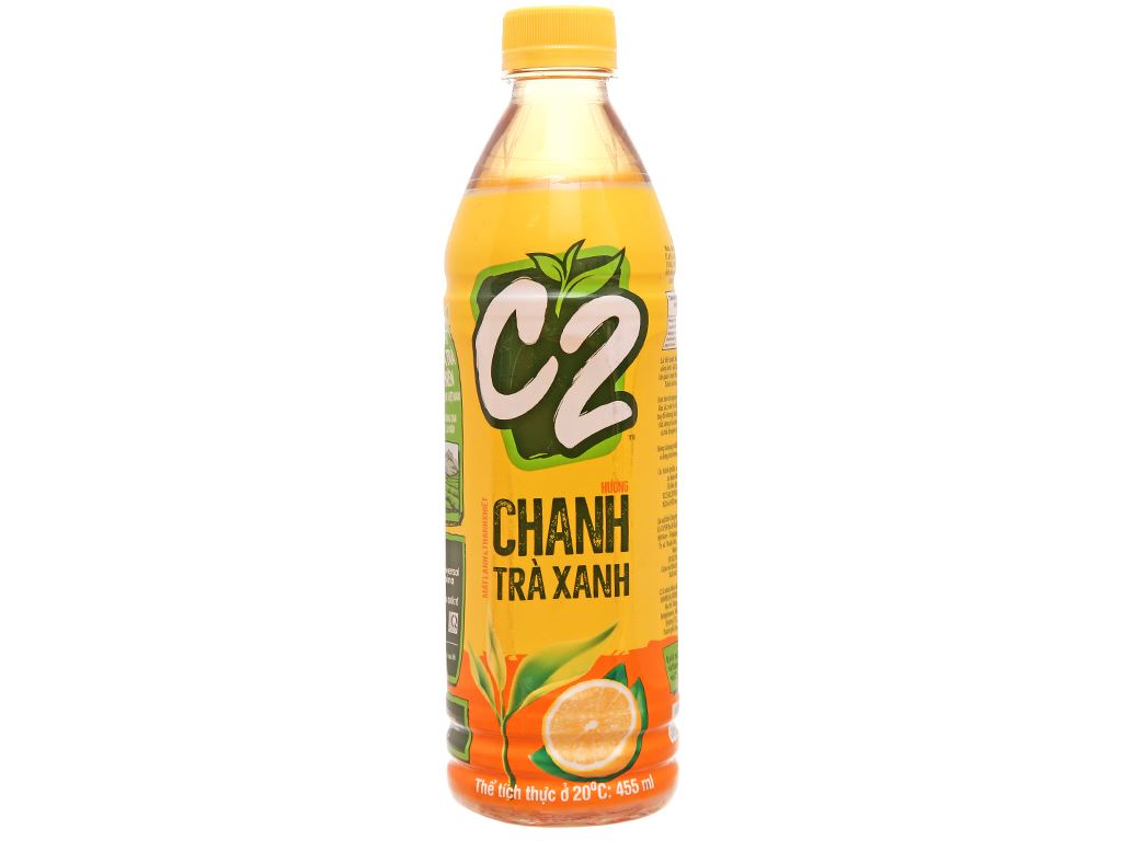 Trà xanh C2 hương chanh 455ml